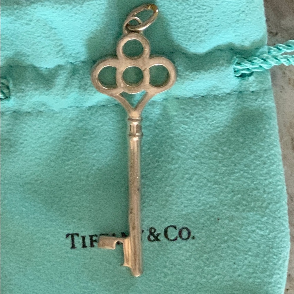 Tiffany & Co key charm, sterling silver